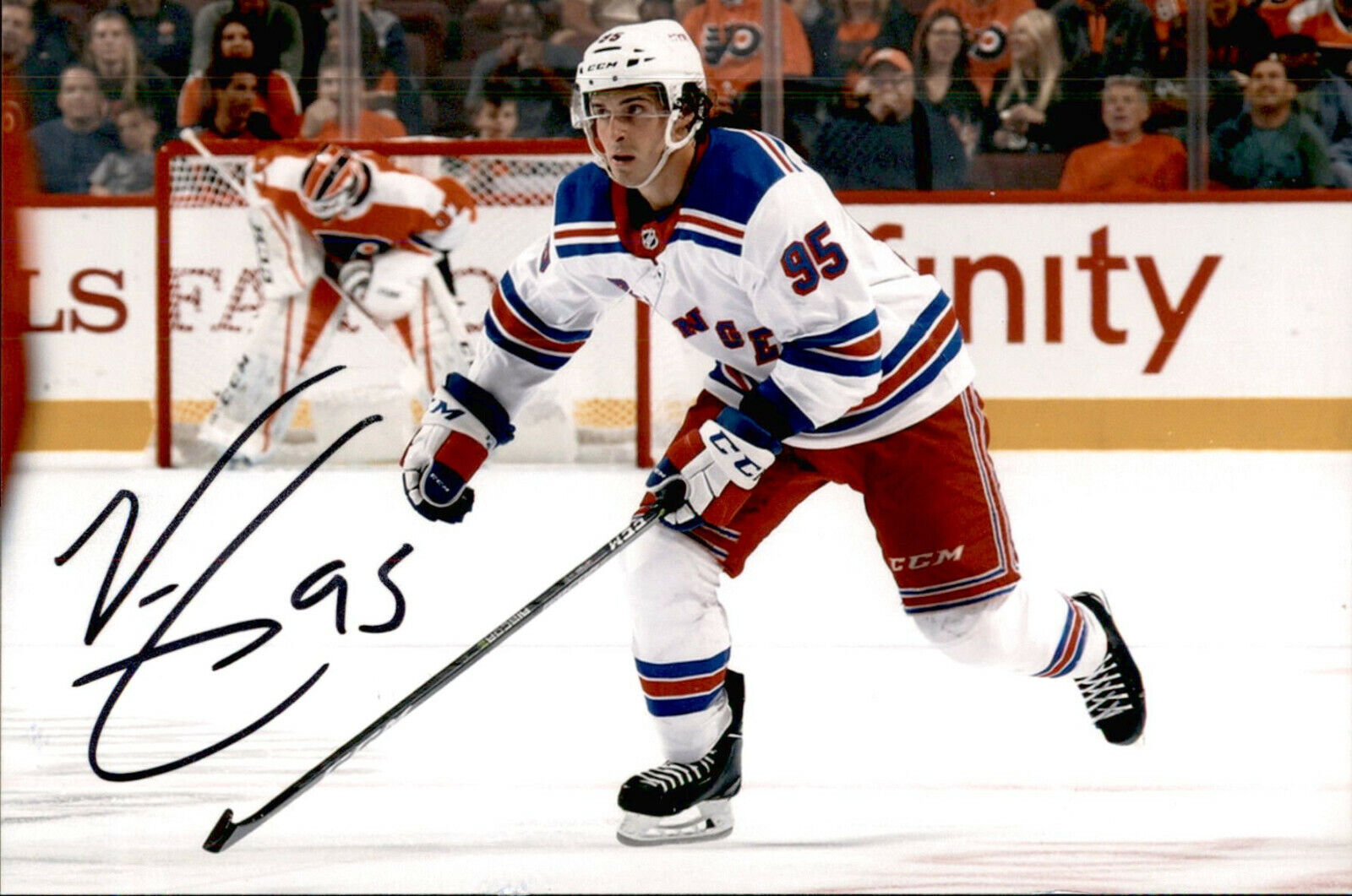 Vinni Lettieri SIGNED 4x6 Photo Poster painting NEW YORK RANGERS