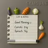 High-quality ceramic refrigerator magnets shaped like realistic sticky notes