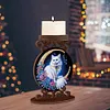 Chat en bois - Bougeoir bricolage 5d
