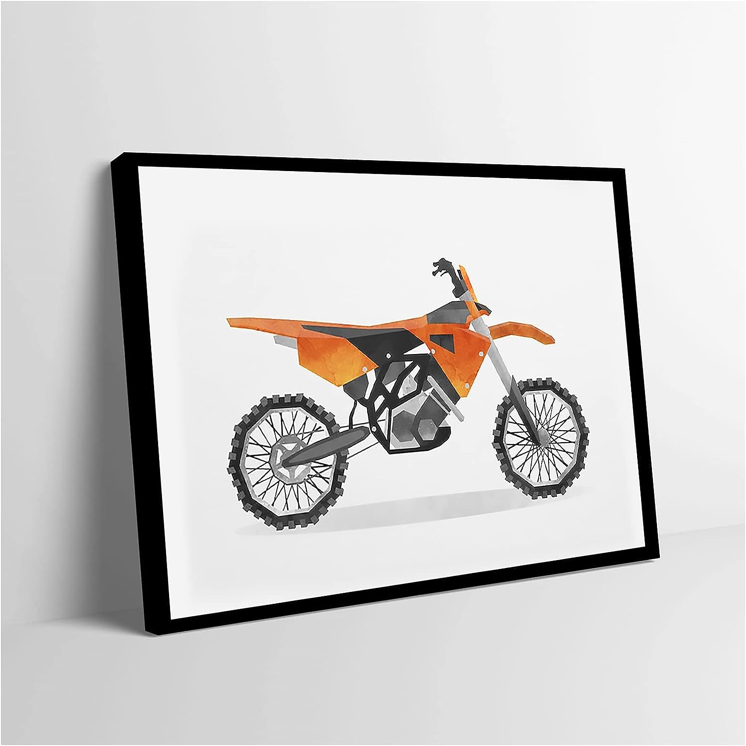 Bedroom Decor For Girls,Dirt Bike Print,Motorcycle Printable Art,Motorbike Art Print,Vehicle Print,Kids Room Wall Art,Baby Boy Prints,Boys Art Decor,Poster,12x18 Inch Framed Wall Art 12x18 inch