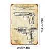 Colt 1911 brevet d&rsquo;arme &agrave; feu - Panneaux en &eacute;tain m&eacute;tallique(20*30cm/30*40cm)