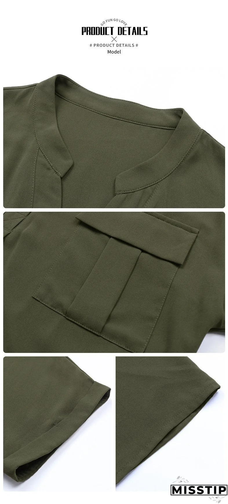 Solid Color V-neck Pocket Short-sleeved Shirt 22982116