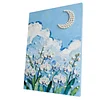 (30x40cm)DIY Pearl Painting Framed Flower Moon Handmade Pearl Material Art Kit Living Room Decor