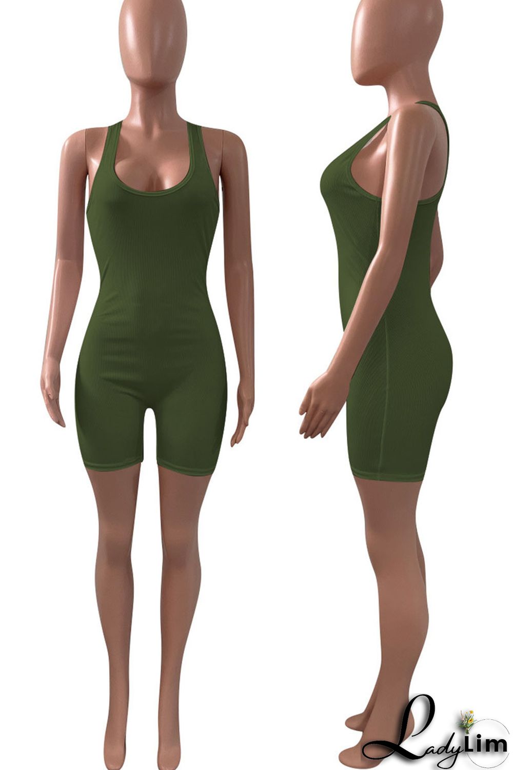 Black Casual Sportswear Solid Split Joint U Neck Regular Jumpsuits