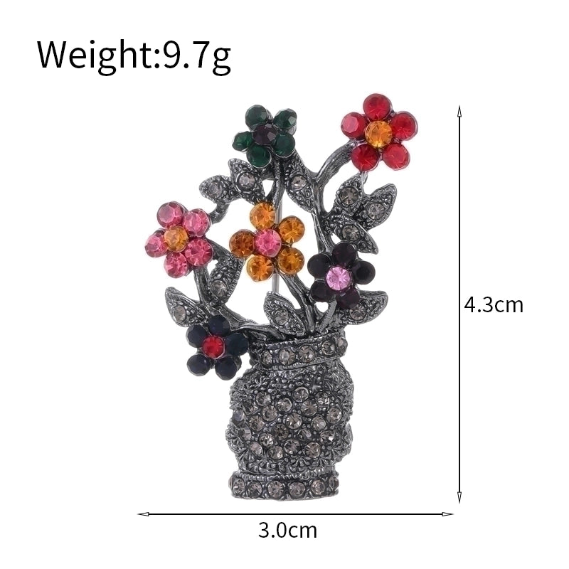 Casual Minimalist Cat Flower Strawberry Alloy Inlay Rhinestones Unisex Brooches