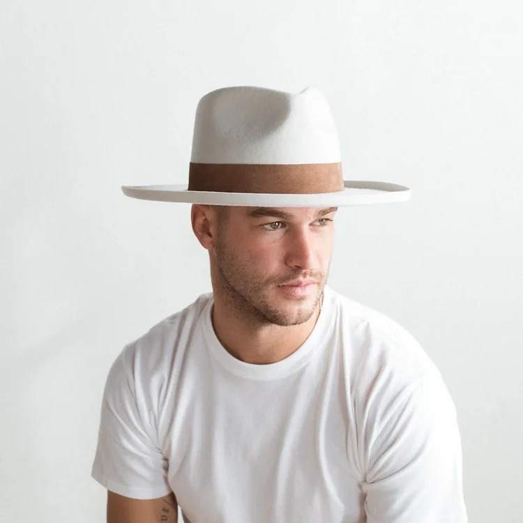 ECHO PARK FEDORA HAT C IVORY