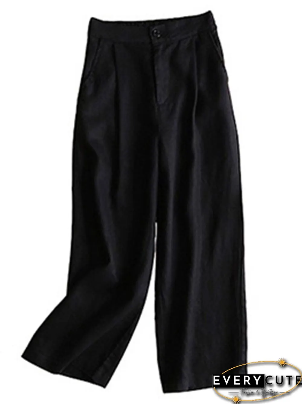 5 Colors Line Loose Casual Plus Size Wide-Leg Pants