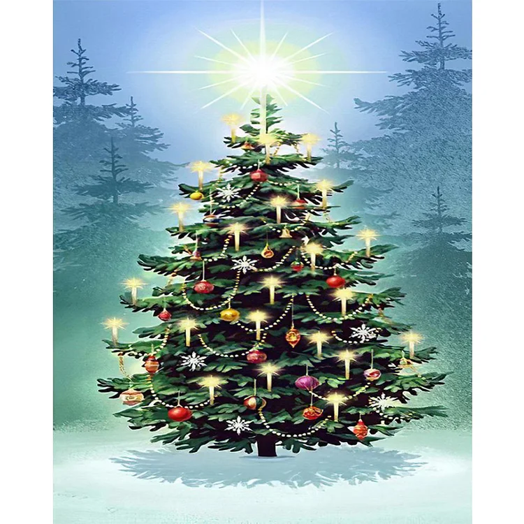Christmas Tree - Printed Cross stitch 11CT 40*50CM