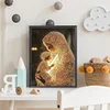 5D bricolage partiel forme sp&eacute;ciale foret diamant peinture kit d&eacute;cor marial 30x40cm