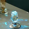Crystal Table Lamp with 16 Way Dimmable Light, Remote Control USB Rechargeable Crystal Diamond Desk Lamp with Clear Lampshade for Living Room Bedroom Kitchen Decorative Night Lights