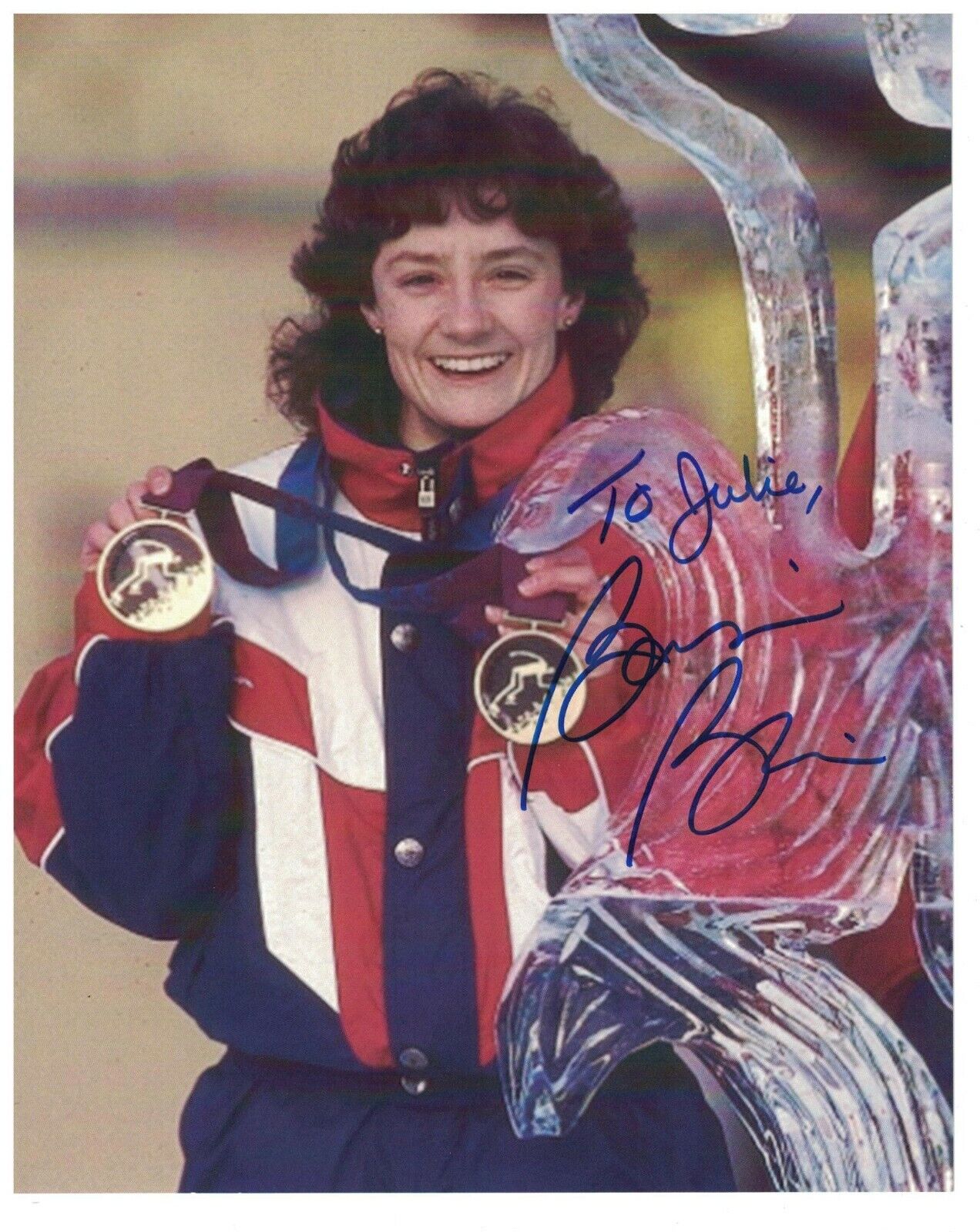 Bonnie Blair Signed Autographed 8 x 10 Photo Poster painting Olympic Speed Skater