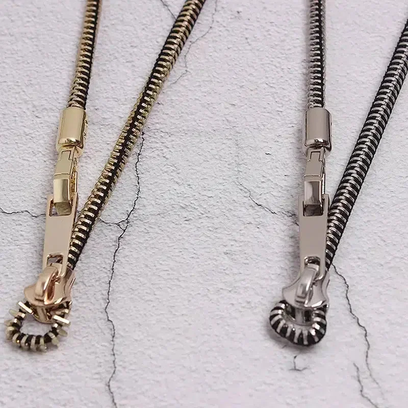 Brownm Adjustable Zipper Necklace