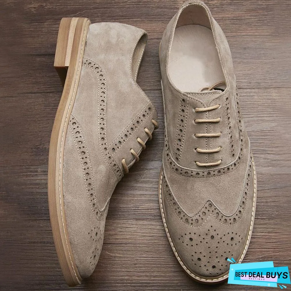 Men's Business Classic Suede Brogue Shoes