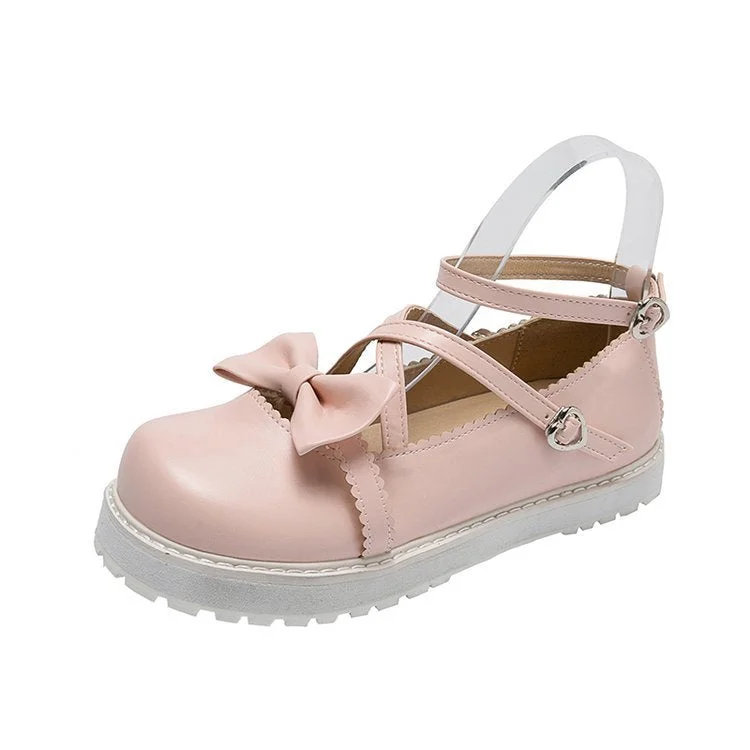 Japanese Kawaii lolita Shoes JK Uniform Shoes Mary Janes Shoes Woman lolita dress cosplay Shoes low heel women pink white red