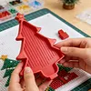 Xmas Tree Shape Diamond Painting Tray Beads Sorting Storage Trays Large Capacity Plastic Diamond Art Drill Tray DIY Multi Functional Drilling Disc Beads Organize Container