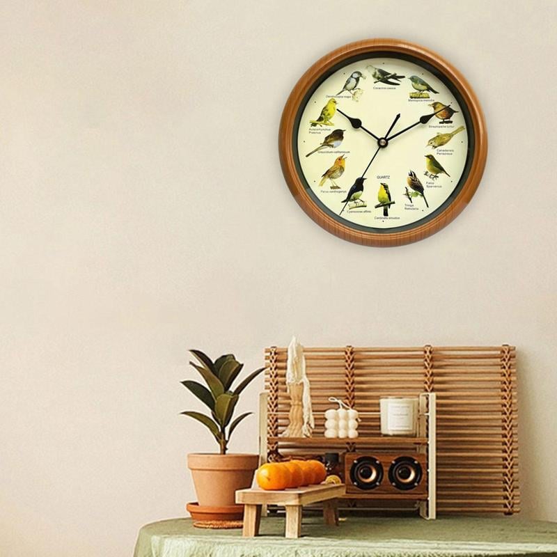 Wall Hanging Clock Decor Singing Bird Wall Clock Bird Clock With Sound Hanging Clock Decor for Kitchen Walls Shelf Decoration 1