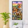 (Big Size) Parent-Child Tiger - 11CT Stamped Cross Stitch 40*70cm/15.75*27.56in