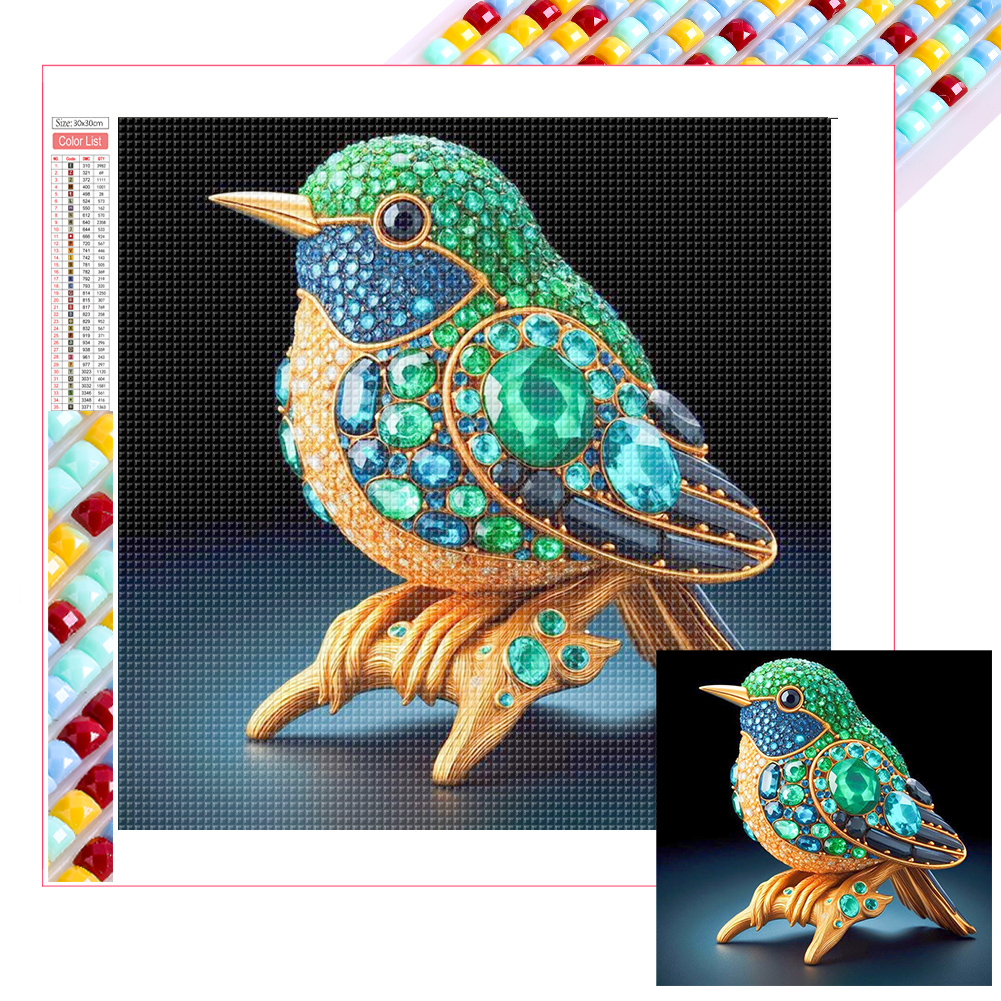 Colorful Jewelry 30*30cm(picture) full square drill diamond painting