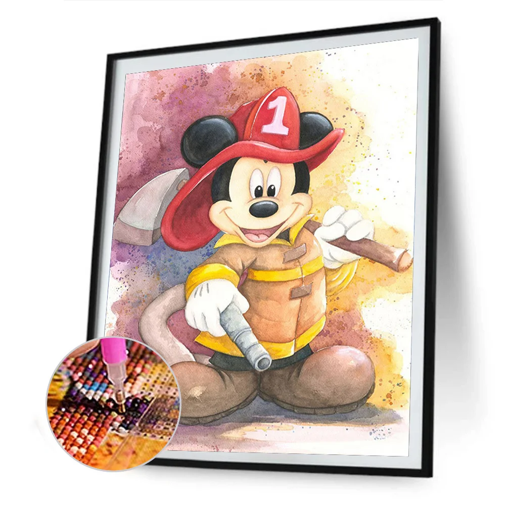 Diamond Painting - Full Round Drill - Cartoon Mouse(30*40cm)