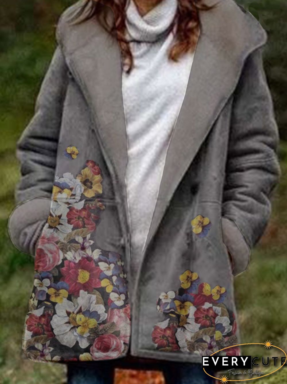 Large size Long Sleeve Vintage Hoodie Overcoat