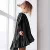 Kid Baby Girl Ruffled Loose Long Sleeve Round Neck Dress