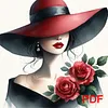 (PDF Pattern)Elegant Woman 11CT PDF Cross Stitch Pattern Instant Digital Download Counted 19.69x19.69inch tapestrymarket
