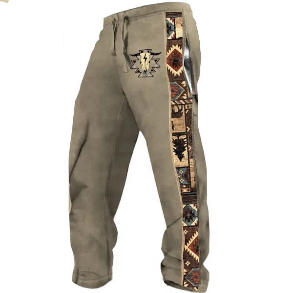 Men's Western Ethnic Print Casual Sweatpants