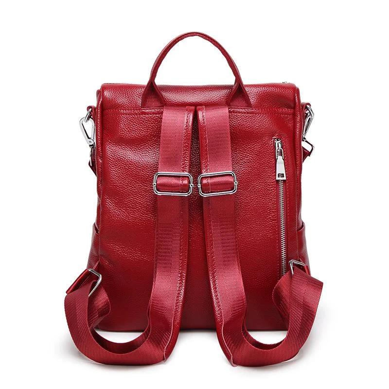 New Leather Backpack Women's Fashion Large-capacity Backpack Women's Bag