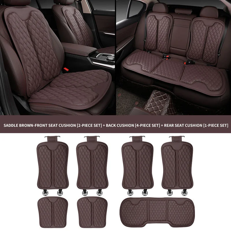 Multifunctional 6D Car Seat Cushion/Backrest Cushion, Ventilated and Breathable Memory Foam, Suitable for All Seasons