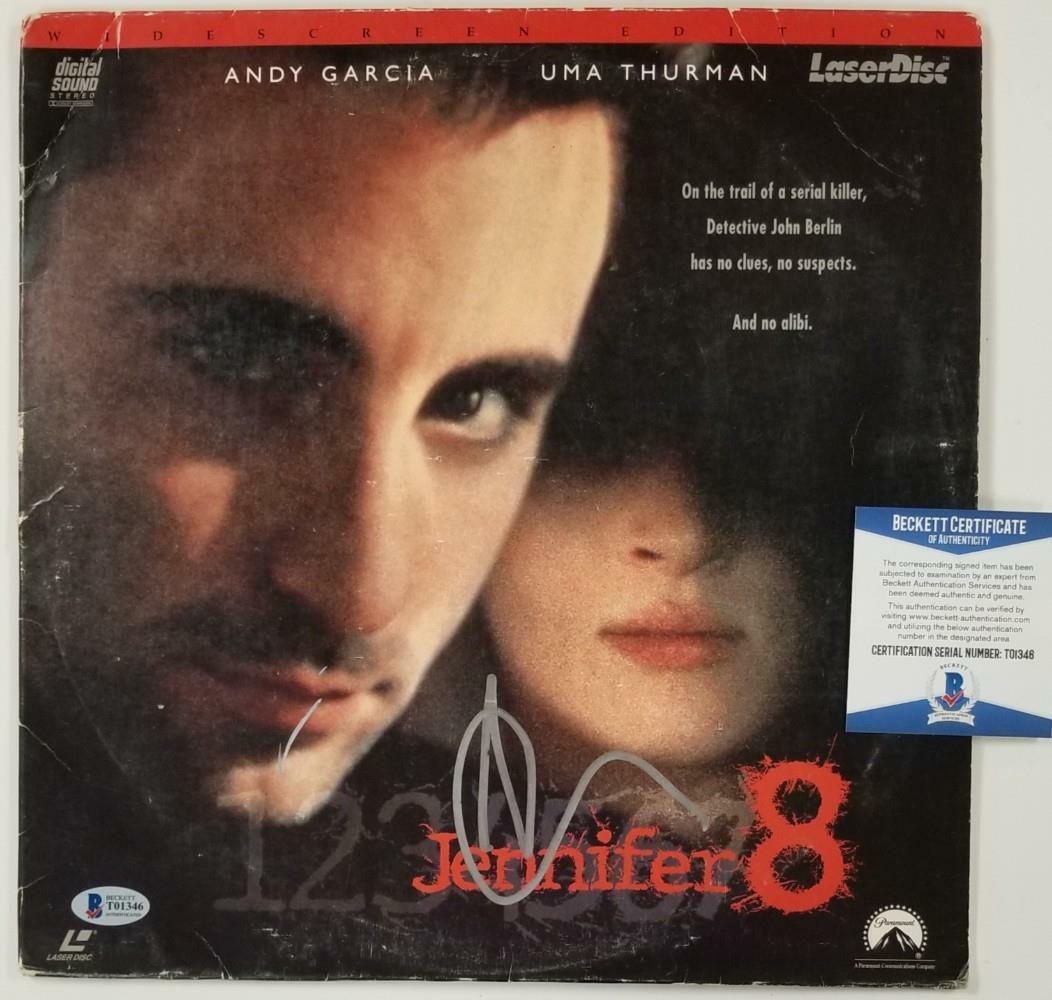 Andy Garcia signed Jennifer 8 LaserDisc Cover Autograph (A) ~ Beckett BAS COA