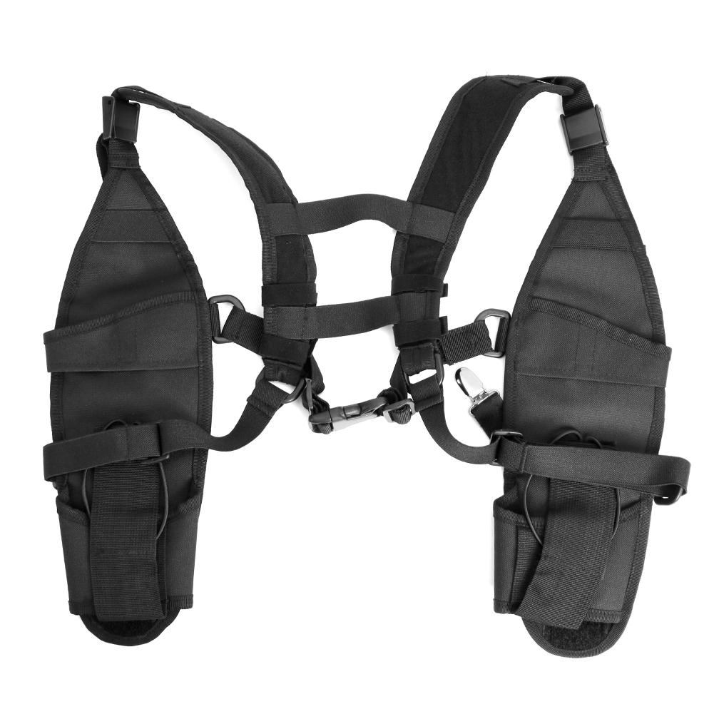 

Universal Double Radio Shoulder Holster Chest Harness for Two Way Radio, 501 Original