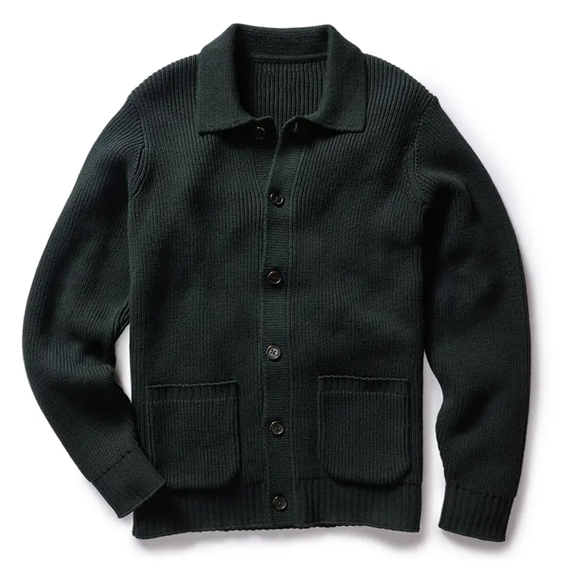 Vintage 100% BCI Cotton Knit Polo Cardigan