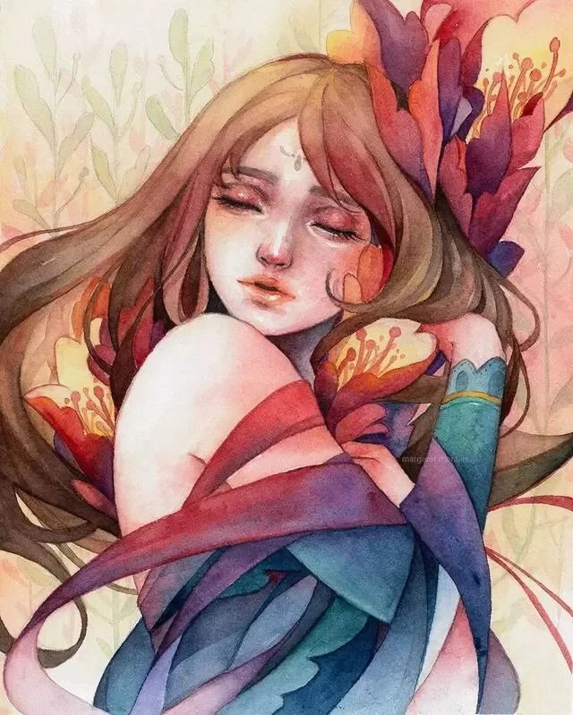 Diamond Painting - Full Round/Square Drill - Girl(30*40 - 50*60cm)