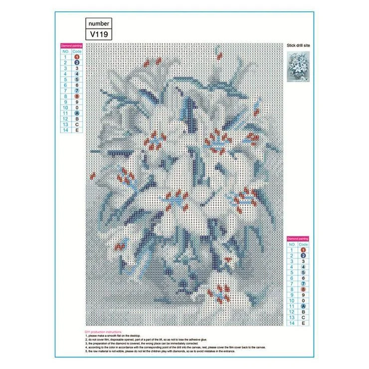 Diamond Painting - Full Round Drill - Lily Flower(30*40cm)