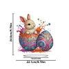 (US Only)2D Flat Easter Egg Bunny DIY Double-Sided Diamond Painting Desktop Decorations