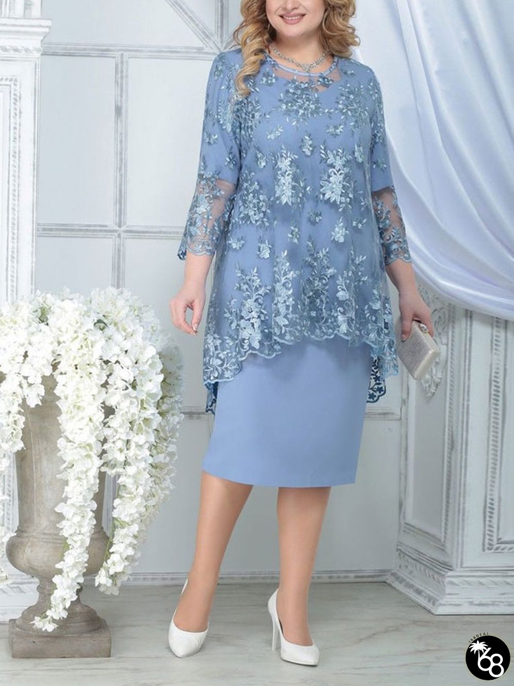 Lace Blouse Temperament Wedding Women's Dress Two Piece | 168DEAL