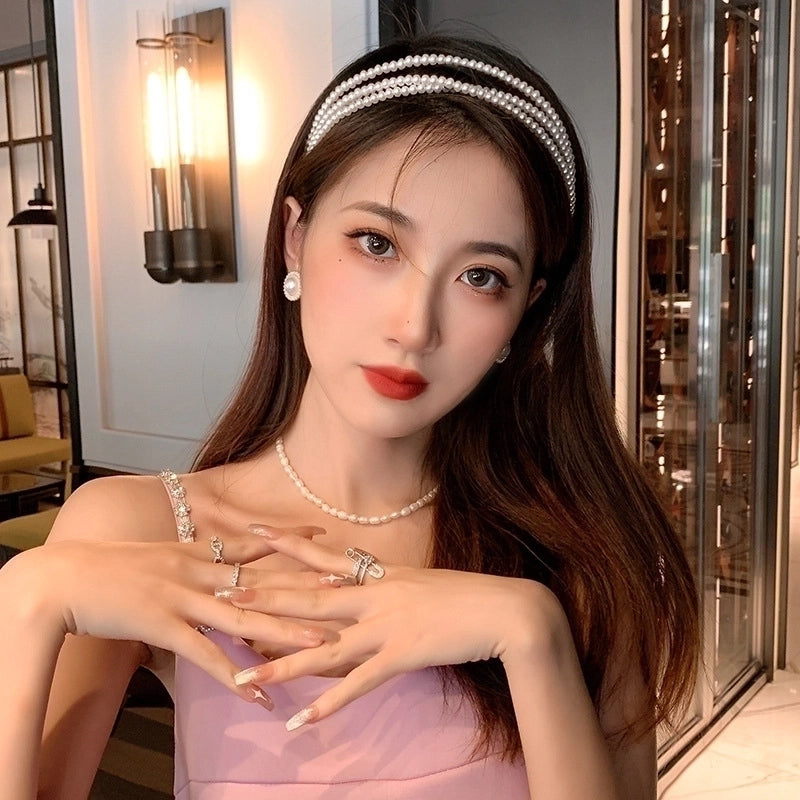 Women’s Elegant Baroque Style Classic Style Geometric Artificial Pearl Hair Band