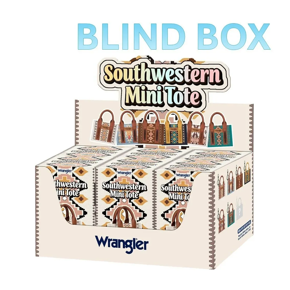 Southwestern mini tote blind boxes for holiday gifting stocking stuffers and collecting