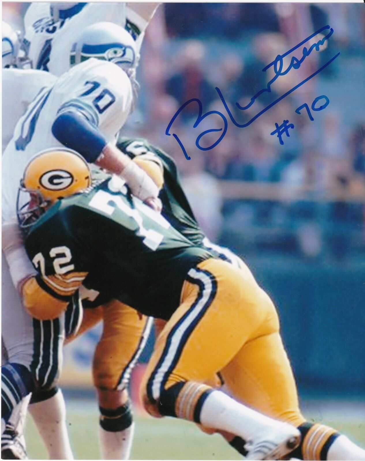 BOB LURTSEMA SEATTLE SEAHAWKS ACTION SIGNED 8x10