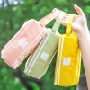 Bright Colors 2 Layers Multi-functions Pens Brushes Stationery Storage Canvas Bag