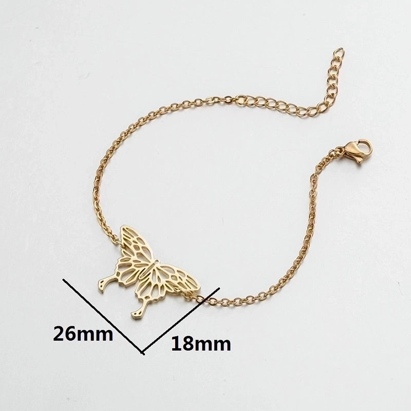 Minimalist Butterfly 201 Stainless Steel Bracelets In Bulk
