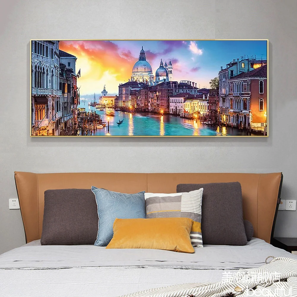 Diamond Painting - Full Round Drill - Evening in Venice(80*30cm)
