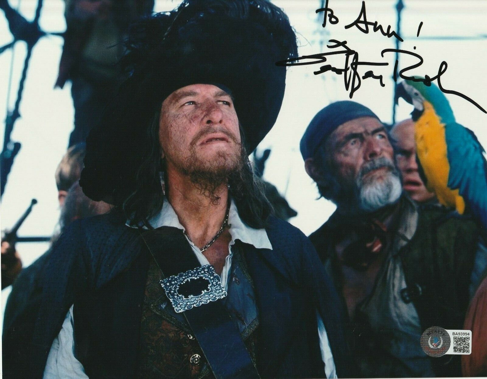 GEOFFREY RUSH Signed 8x10 Photo Poster painting w/ Beckett COA (BAS) & Inscription