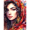 Woman Wearing Hat-11CT Stamped Cross Stitch 50*65cm/19.69*25.59in (Big Size)