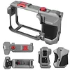 Quick Release Holder Mount for Insta360-AcePro2 Aluminum Frame Protective Frame Housing Case with Cold Shoe Mounts 1/4 Threaded Hole for Video Light Microphone