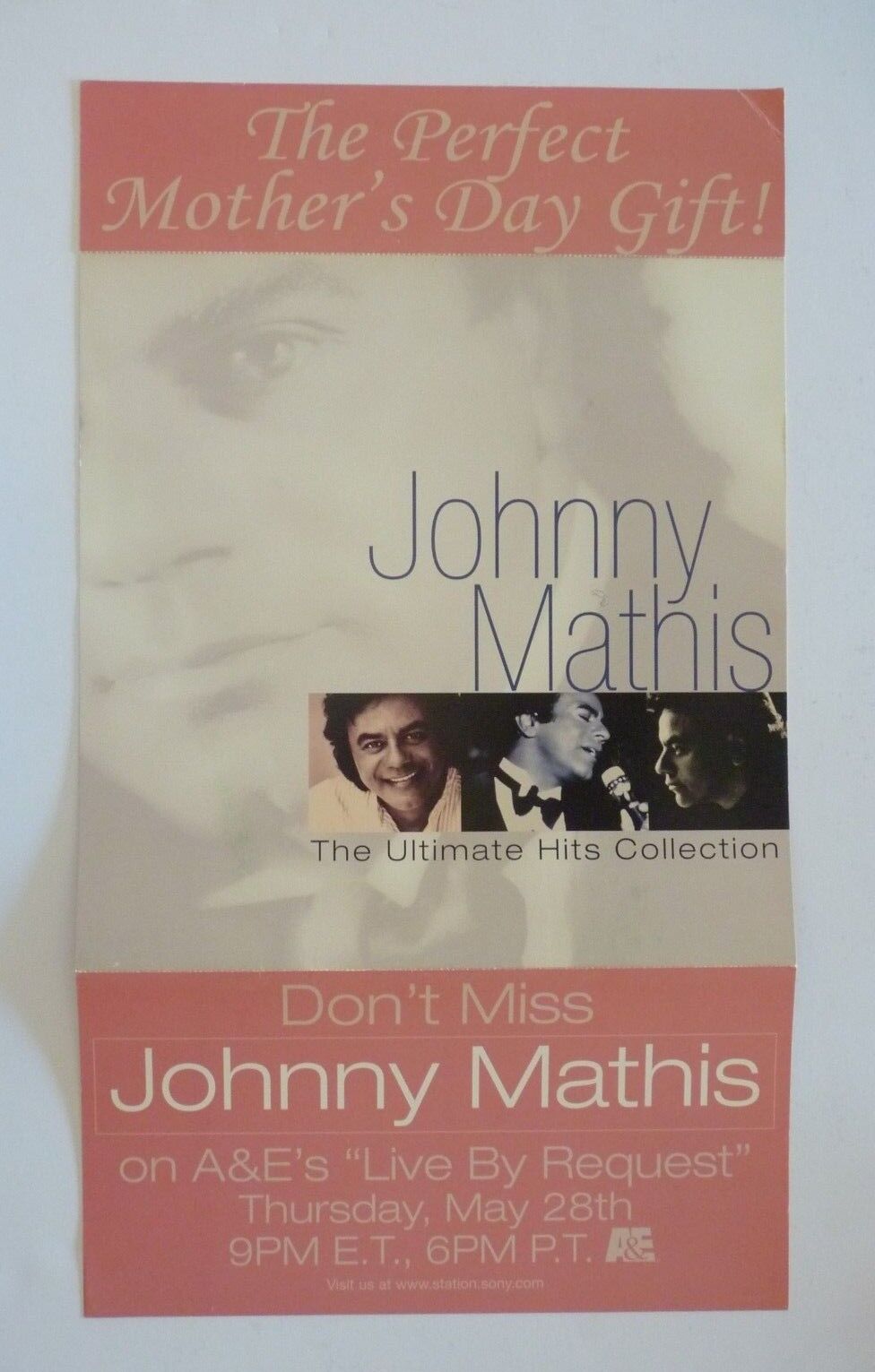 Johnny Mathis Ultimate Hits Collection LP Record Photo Poster painting Flat 12x21 Poster