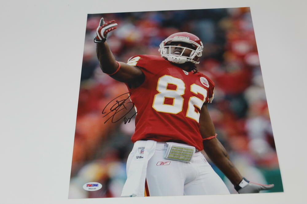 DWAYNE BOWE SIGNED AUTOGRAPH 11X14 Photo Poster painting - KANSAS CITY CHIEFS PRO BOWLER PSA