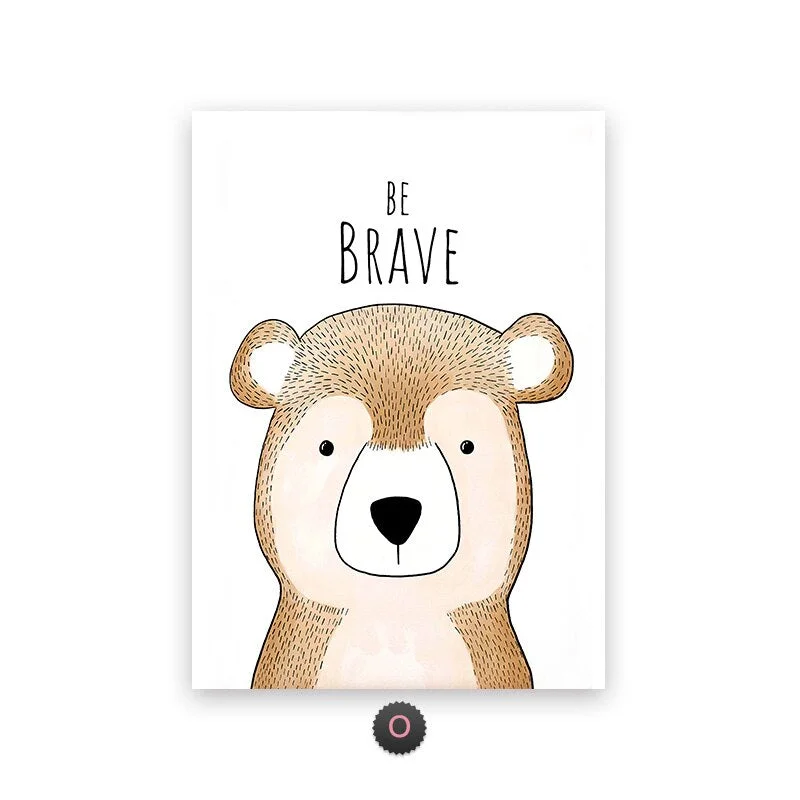 Cartoons Rabbit Wall Poster Art  Kids Room Decoration Cute Giraffe Living Room Poster On Canvas Prints Art Wall