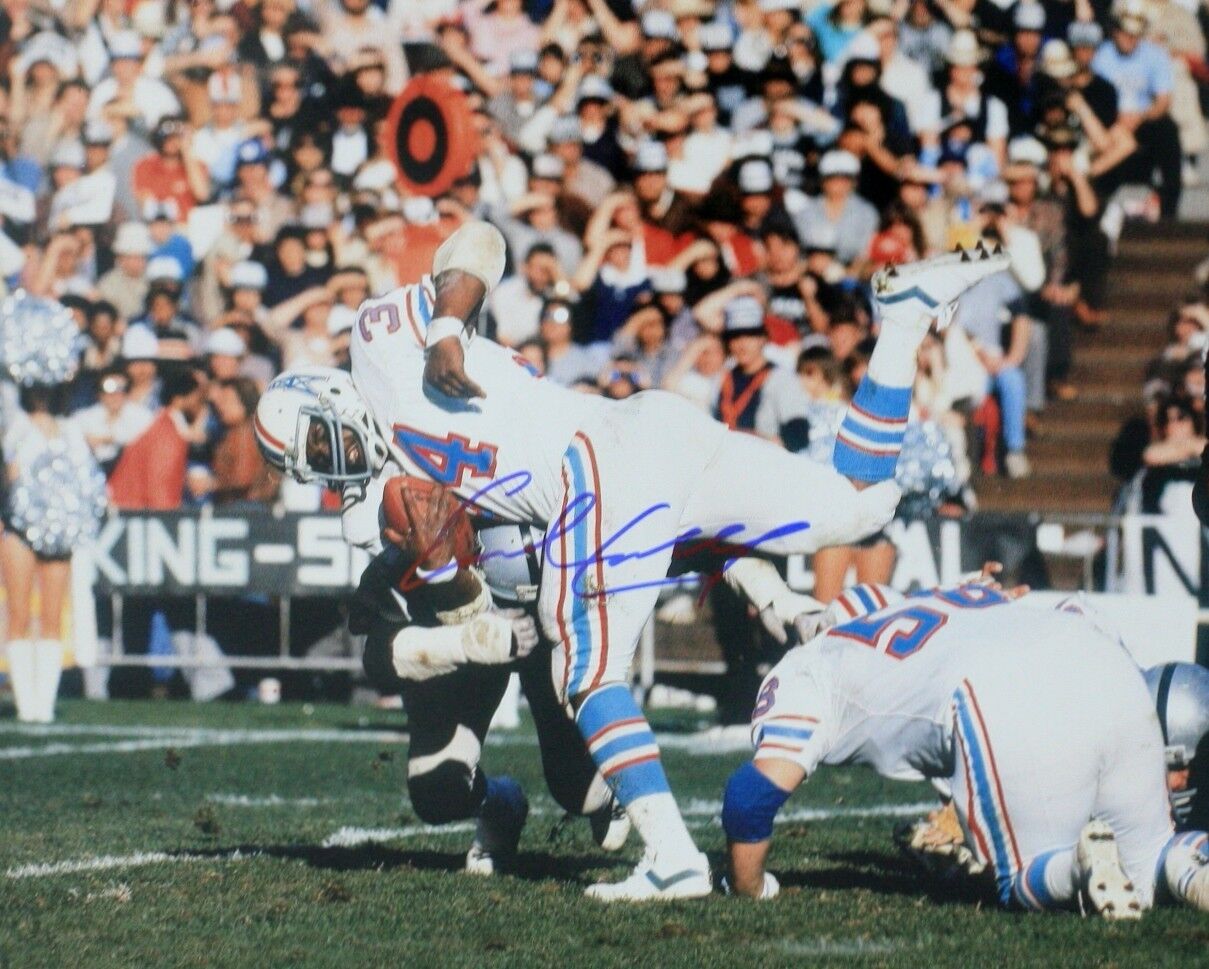 AUTOGRAPHED 16x20 Earl Campbell Houston Oilers Photo Poster painting - COA