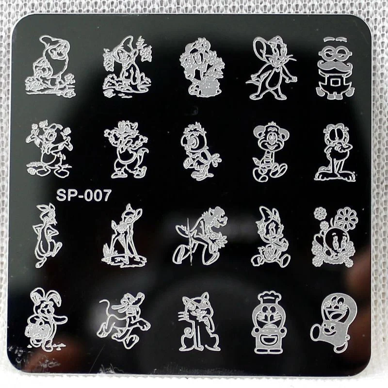 Nail Stamping Plates Cartoon Stamping Plate  SP Design Nail Art Image Plate Equipment Stamp Stamping Plates Manicure Template-Nail Inspo